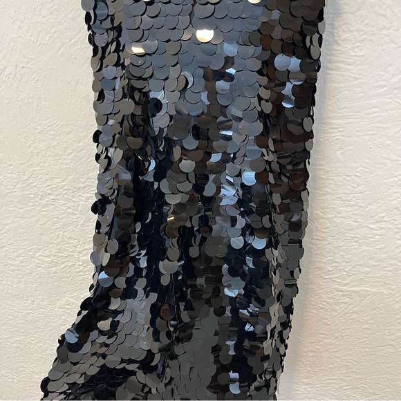 Vintage Rampage Paris Dress Small Black Sequin Beaded Embellished S - Picture 6 of 8